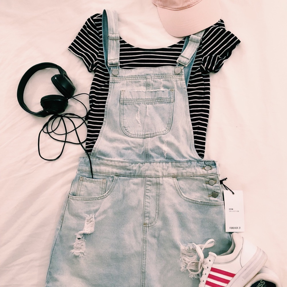 Brand new distressed denim jumper